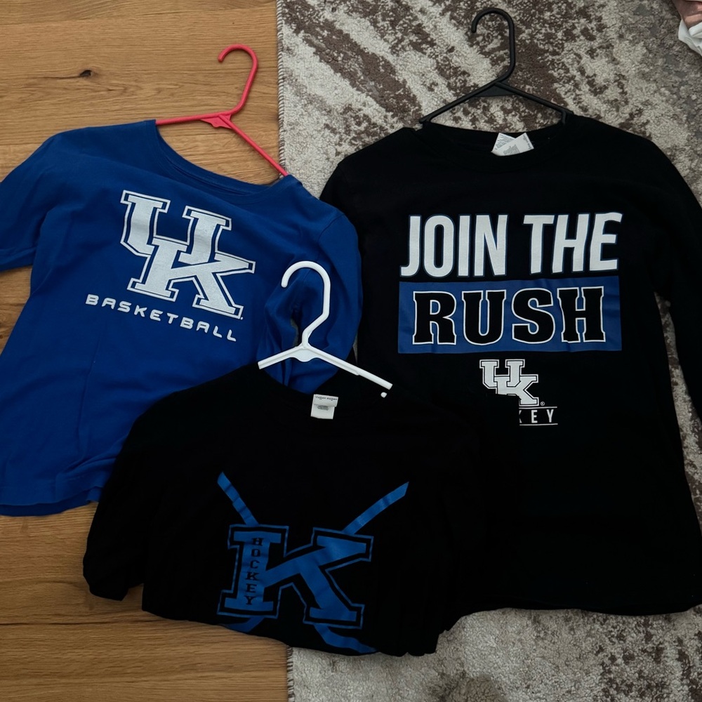 3 university of Kentucky long sleeve shirts